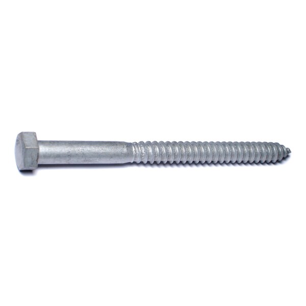 Midwest Fastener Lag Screw, 5/8 in, 8 in, Steel, Hot Dipped Galvanized Hex Hex Drive, 15 PK 53480 - main